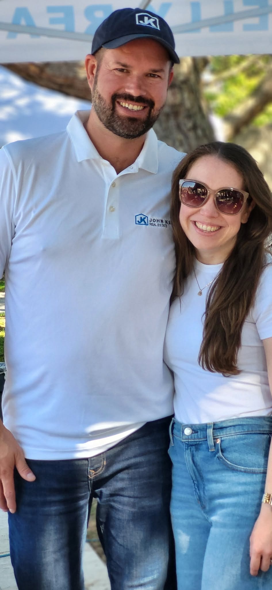John Kelly and team member from John Kelly Real Estate at the Pumpkin Giveaway